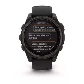 Sporta viedpulkstenis GARMIN fenix 8 Black — 51 mm korpuss, safīra stikls, Solar, GPS, 32 GB, 10 ATM, 1.3 collu displejs