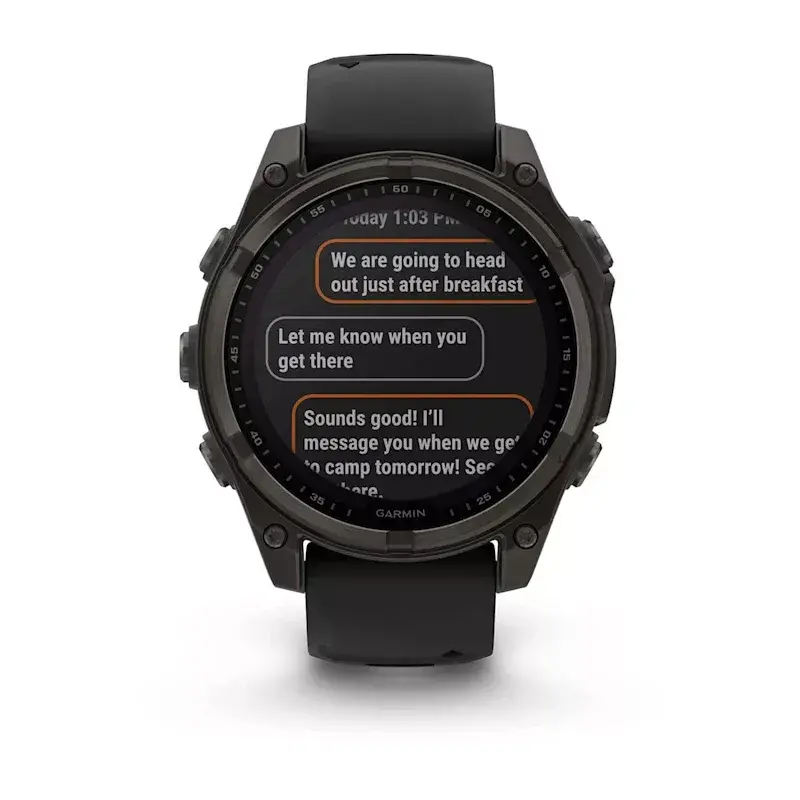 Sporta viedpulkstenis GARMIN fenix 8 Black — 51 mm korpuss, safīra stikls, Solar, GPS, 32 GB, 10 ATM, 1.3 collu displejs