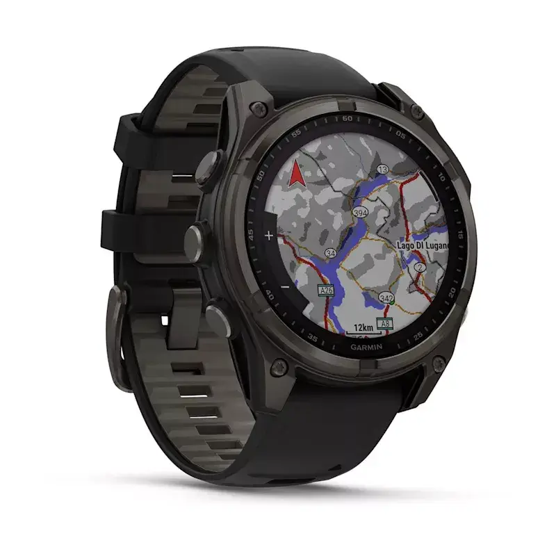 Sporta viedpulkstenis GARMIN fenix 8 Black — 51 mm korpuss, safīra stikls, Solar, GPS, 32 GB, 10 ATM, 1.3 collu displejs