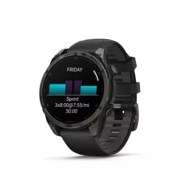 Sporta viedpulkstenis GARMIN fenix 8 Black, 47 mm korpuss, AMOLED 1.4 collu, Safīra stikls, GPS/GLONASS/Galileo, 16 dienu akumulators