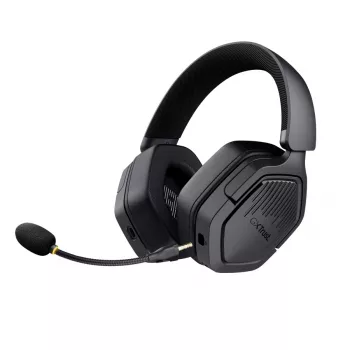 Austiņas TRUST GXT 493PS Carus — vadu un bezvadu (Bluetooth), apauss, galvas saite, 20–20000 Hz, 1.2 m, melna