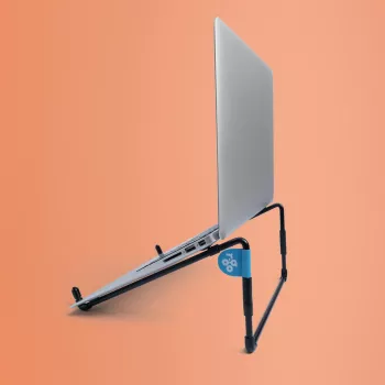 R-Go Tools klēpjdatora statīvs R-Go Steel Travel, ergonomisks un salokāms, piemērots 10-22 collu klēpjdatoriem, melns