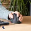 R-Go Tools ergonomiskā pele R-Go HE Break ar pārtraukuma programmatūru, vidēja (rokas izmērs 165-185 mm), kreilim, Bluetooth, melna