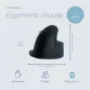 R-Go Tools ergonomiskā pele R-Go HE Break ar pārtraukuma programmatūru, vidēja (rokas izmērs 165-185 mm), kreilim, Bluetooth, melna