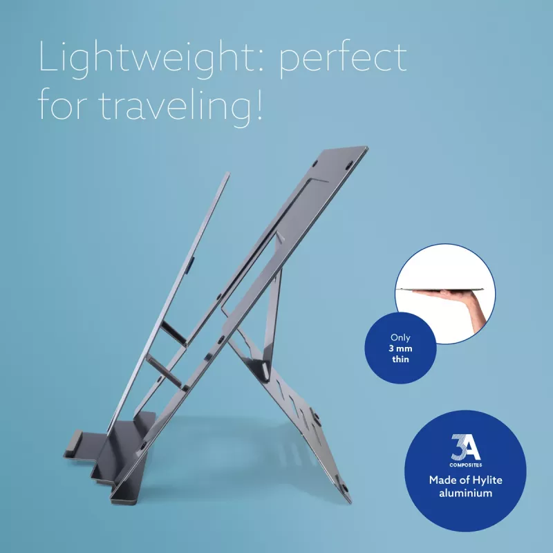 R-Go Tools Laptop statīvs R-Go Riser Document, ergonomisks, salokāms un regulējams statīvs ar dokumentu turētāju, melns