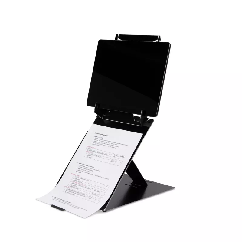 R-Go Tools Planšetes un klēpjdatora statīvs R-Go Riser Duo, piemērots 10-22 collu ekrānam, melns
