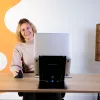R-Go Tools Planšetes un klēpjdatora statīvs R-Go Riser Duo, piemērots 10-22 collu ekrānam, melns