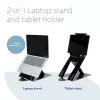 R-Go Tools Planšetes un klēpjdatora statīvs R-Go Riser Duo, piemērots 10-22 collu ekrānam, melns