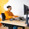 R-Go Tools Dokumentu turētājs R-Go Read2Write, lasīšanai un rakstīšanai, ergonomisks, ar mīkstu putu plaukstas balstu, matēts akrils