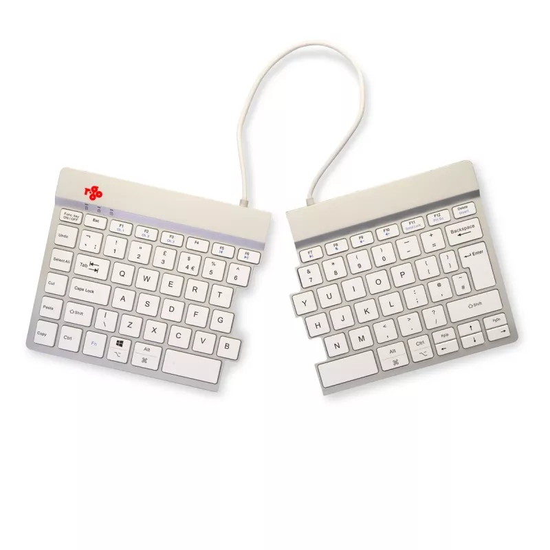 R-Go Tools Split Break RGOSBUKWLWH bezvadu tastatūra, UK burtu izkārtojums, balta