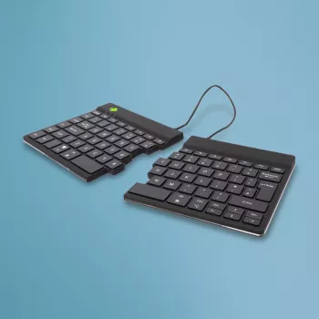 R-Go Tools ergonomiskā tastatūra R-Go Split Break ar pārtraukumu programmatūru, ergonomiska dalītā tastatūra, QWERTY (UK), Bluetooth, melna