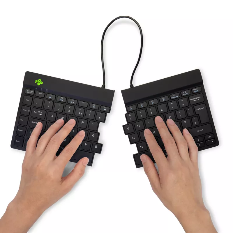 R-Go Tools Compact Break RGOSBUKWLBL bezvadu tastatūra, UK burtu izkārtojums, melna