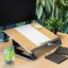 R-Go Tools dokumentu turētājs R-Go Read2Write, lasīšanai un rakstīšanai, ergonomisks, ar mīkstu putuplasta plaukstas balstu, ozolkoks