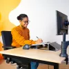 R-Go Tools dokumentu turētājs R-Go Read2Write, lasīšanai un rakstīšanai, ergonomisks, ar mīkstu putuplasta plaukstas balstu, ozolkoks