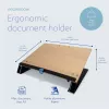 R-Go Tools dokumentu turētājs R-Go Read2Write, lasīšanai un rakstīšanai, ergonomisks, ar mīkstu putuplasta plaukstas balstu, ozolkoks