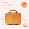 R-Go Tools R-Go Viva somiņa klēpjdatoram, īsta āda, ar iebūvētu statīvu, plecu siksna, 15.6 collas, brūna