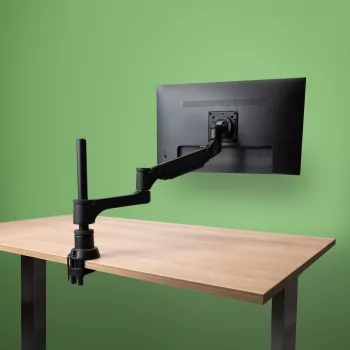R-Go Tools Monitoru statnis R-Go Caparo Single, pilnībā regulējams ar gāzes atsperi, 3-9 kg slodze, 100% aprites, melns