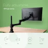 R-Go Tools Monitoru statnis R-Go Caparo Single, pilnībā regulējams ar gāzes atsperi, 3-9 kg slodze, 100% aprites, melns