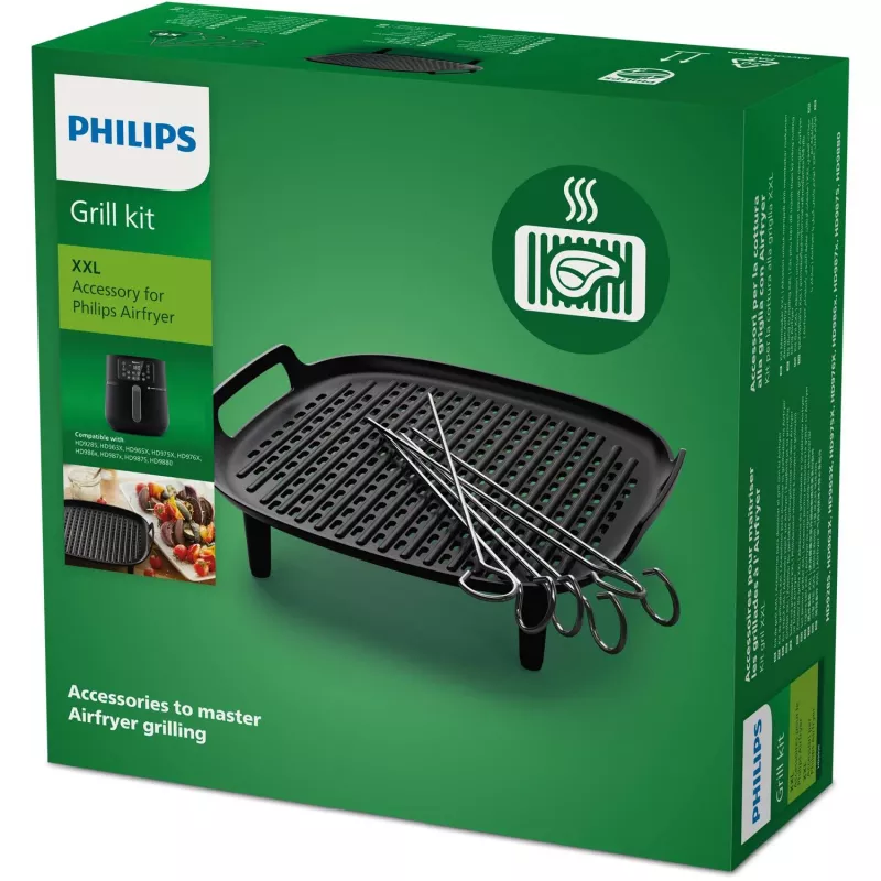 Philips HD9959/00 Airfryer XXL grilēšanas komplekts, grila plātne, iesmi