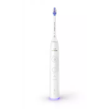 Sonic zobu birste Philips Series 6100 HX7400/01 — soniskā, 62 000 kustību/min, 2 režīmi, 3 ātrumi, balta, uzlādējama
