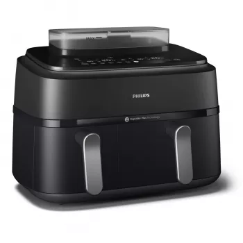Fritētājs Philips 5000 sērija NA551/00 — 9 L, 2300 W, skārienvadība, LED displejs, melns/sudrabs