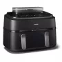 Fritētājs Philips 5000 sērija NA551/00 — 9 L, 2300 W, skārienvadība, LED displejs, melns/sudrabs