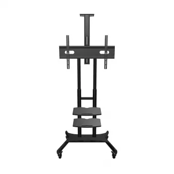 TV grīdas statīvs ONKRON TS1881-B 50–86 collu ekrāniem, 105.9 kg ietilpība, VESA 200x200–800x500, augstums 1350–1650 mm, melns