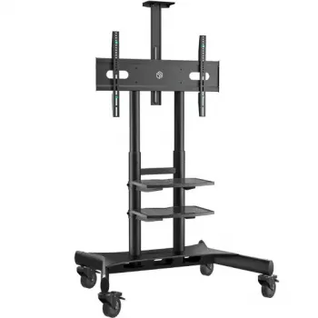 TV grīdas statīvs ONKRON TS1881-B 50–86 collu ekrāniem, 105.9 kg ietilpība, VESA 200x200–800x500, augstums 1350–1650 mm, melns