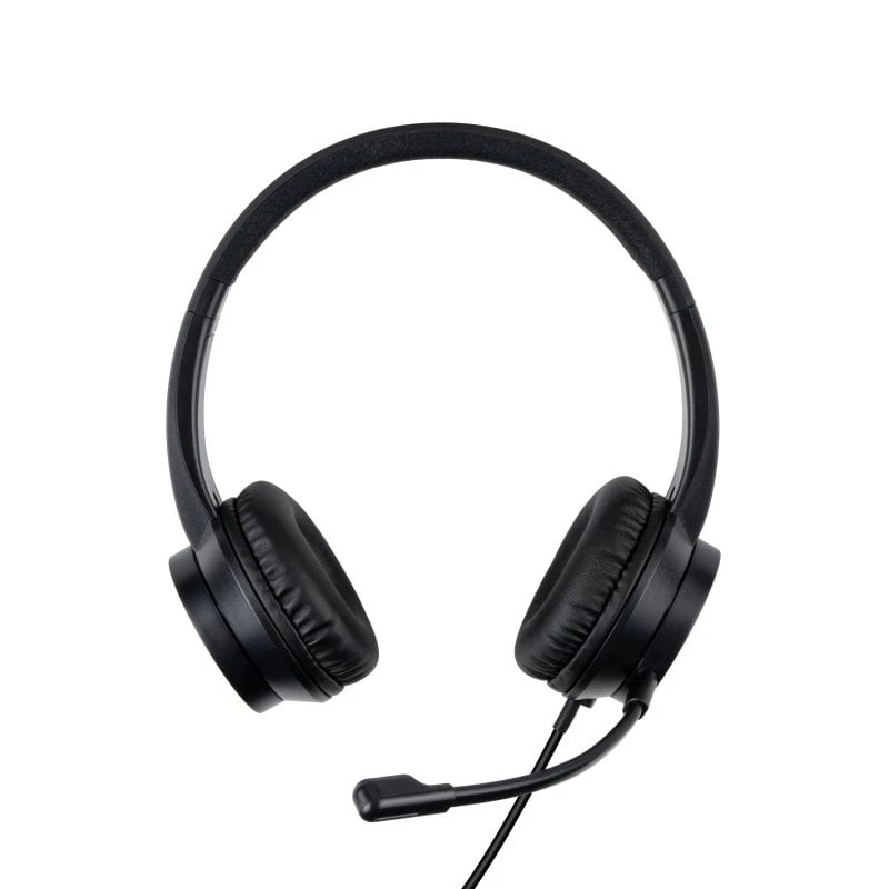 Lindy 20439 biroja austiņas ar USB-C savienojumu un USB-A uz USB-C adapteri