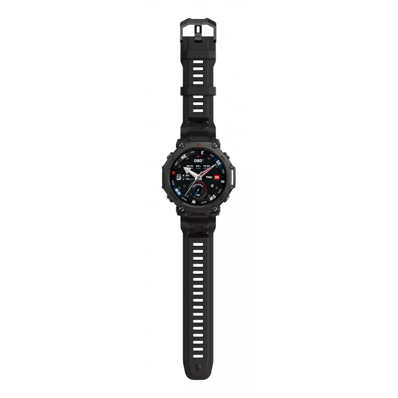 Amazfit T-Rex 3 Pro 3,81 cm (1,5 collu) AMOLED 48 mm digitāls 480 x 480 pikseļi Skārienekrāns Melns Wi-Fi GPS (satelīts)