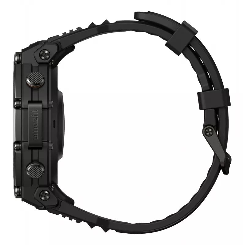Amazfit T-Rex 3 Pro 3,81 cm (1,5 collu) AMOLED 48 mm digitāls 480 x 480 pikseļi Skārienekrāns Melns Wi-Fi GPS (satelīts)