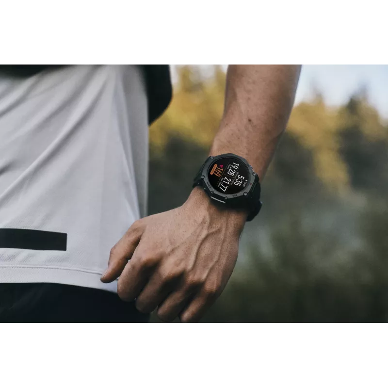 Amazfit T-Rex 3 Pro 3,81 cm (1,5 collu) AMOLED 48 mm digitāls 480 x 480 pikseļi Skārienekrāns Melns Wi-Fi GPS (satelīts)