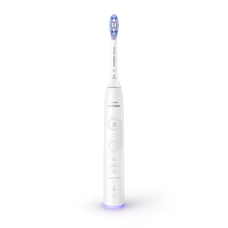 Sonic zobu suka Philips Series 7100 HX7420/01 — 62 000 kustības/min, 4 režīmi, spiediena sensors, Bluetooth, uzlādējama (balta)