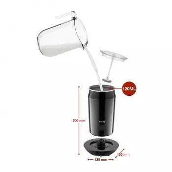 Automātiskais piena putotājs Philips CA6500/63 Melns 0.12 L 500 W