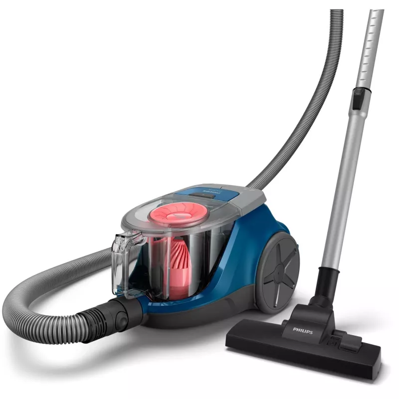 Philips 2000 sērijas XB2123/09 cilindriskais putekļsūcējs — 850 W, 1.3 L ciklons, paklājiem un cietajām grīdām