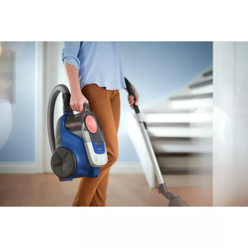 Philips 2000 sērijas XB2123/09 cilindriskais putekļsūcējs — 850 W, 1.3 L ciklons, paklājiem un cietajām grīdām