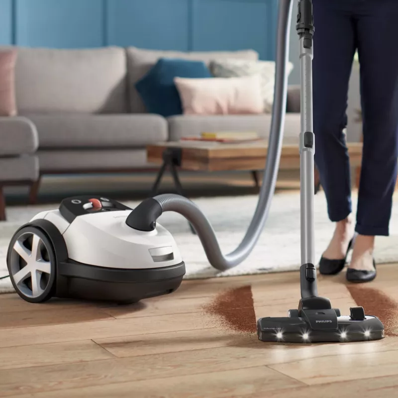 Cilindriskais putekļsūcējs Philips 8000 sērija XD8142/12 — 900 W, 4 L maiss, HEPA, 12 m darbības rādiuss