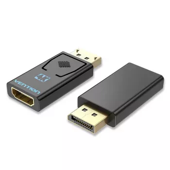 Vention DisplayPort vīriņš uz HDMI sieviņu adapteris melns DP HDMI zeltīts