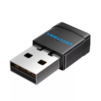 Vention USB Wi-Fi divu joslu adapteris 2.4G/5G Melns Bezvadu USB 433 Mbit/s
