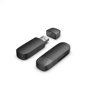 Vention 2-in-1 USB 3.2 Gen 1 (USB 3.0) karšu lasītājs — SD un MicroSD, melns, kompakts