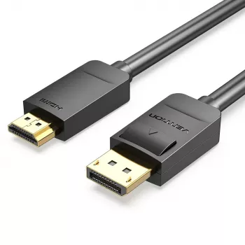 Vention DP uz HDMI kabelis 1,5 m Melns DisplayPort HDMI