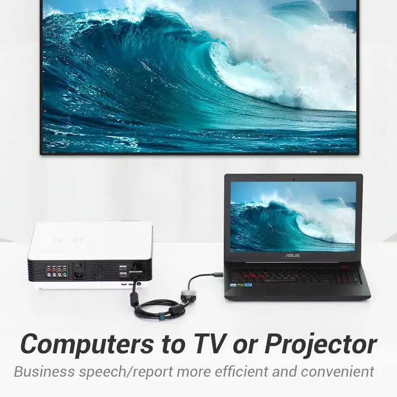 Vention HDMI uz VGA pārveidotājs 0,15m Melns HDMI Type A VGA