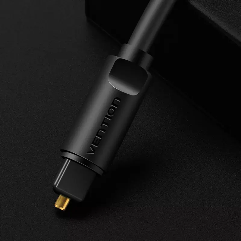 Optiskais audio kabelis Vention 2m melns TOSLINK vīrietis-vīrietis
