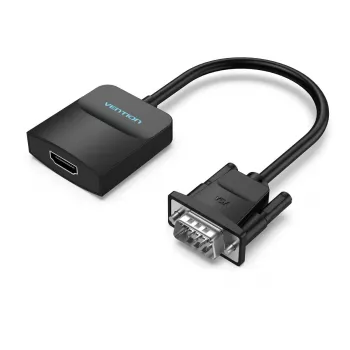 VGA uz HDMI pārveidotājs Vention 0.15m Melns VGA HDMI Mikro-USB Audio