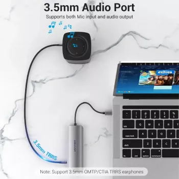 Vention TOLHB USB-C centrmezgls, 0,15 m