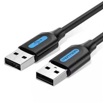 USB 2.0 A–A kabelis Vention 2 m, melns PVC