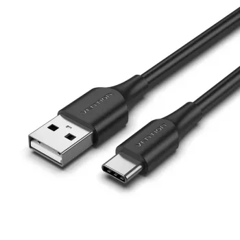 Vention USB 2.0 A vīrišķais uz C vīrišķo 3A kabelis 0.25m Melns