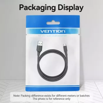 Vention USB 2.0 A vīriešu uz Micro-B vīriešu 2A kabelis 2m Melns