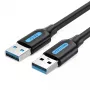 USB A-A kabelis Vention CONBD 0.5 m, USB 3.2 Gen 1 (5 Gbit/s), Melns