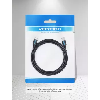 USB 3.0 A-Vīrietis uz A-Vīrietis Kabelis 1,5 m — Vention, USB 3.2 Gen 1, Melns PVC